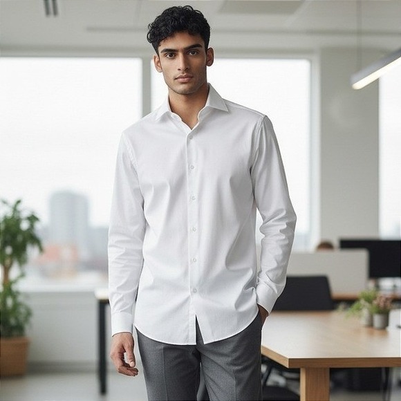 John Varvatos U.S.A. Other - John Varvatos USA Mens White Modern Fit Long Sleeve Button Down Shirt 16R